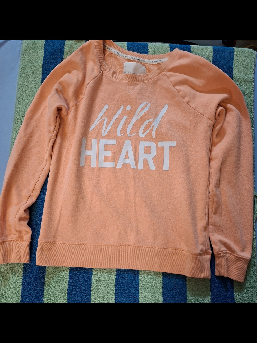 Victoria's Secret Peach 'Wild Heart' Crewneck Sweatshirt